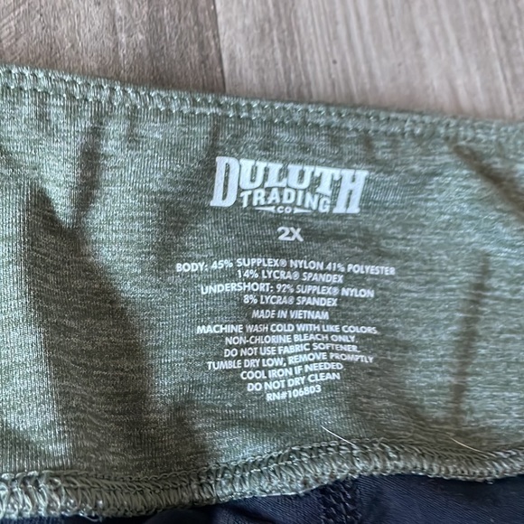 Duluth Trading 2X skirt skort womens plus walking casual blue white stripe green - Picture 5 of 13